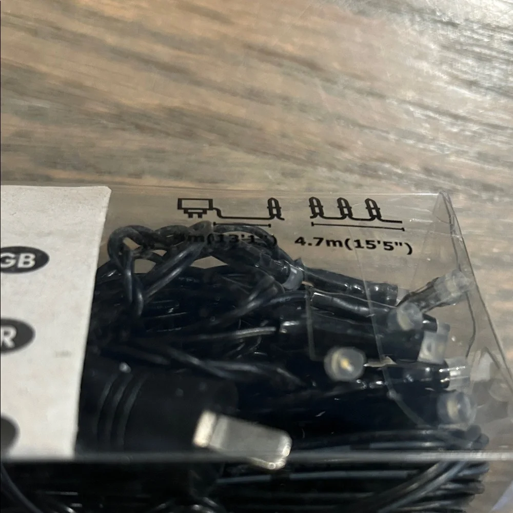IKEA Black Indoor String Lights 15’5” (set of 2)